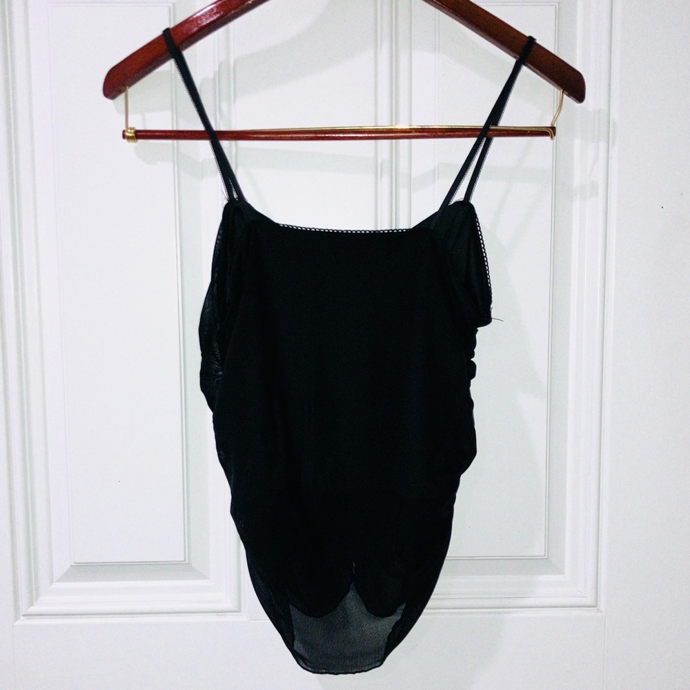 Y2K Urban Outfitters Ruched Black Pink Bow Top Coquette Girl 00’s Gossip Girl L - Picture 5 of 8